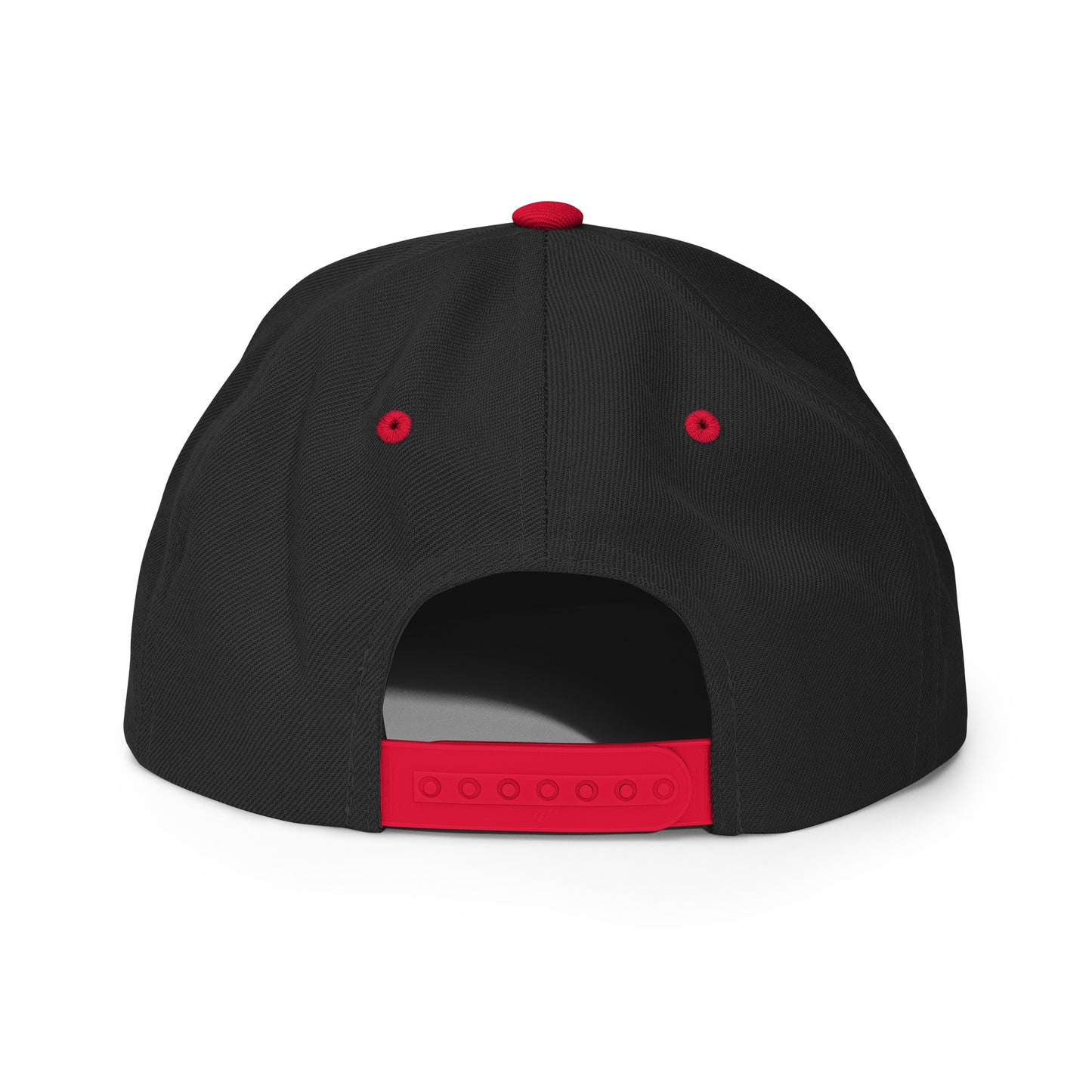 MORE THAN CONQUERORS Black & Red Snapback Cap