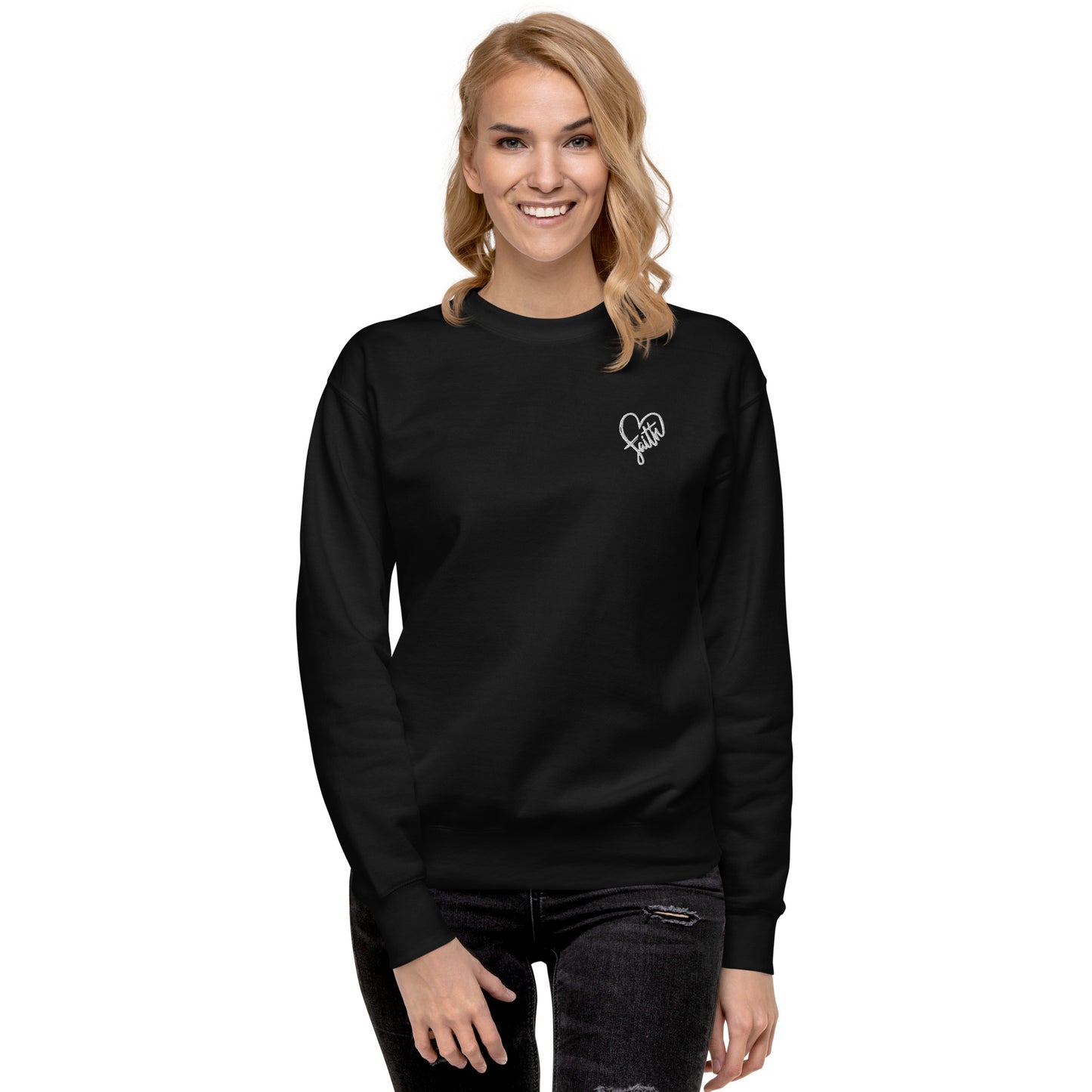 Faith Lane embroidered unisex premium sweatshirt