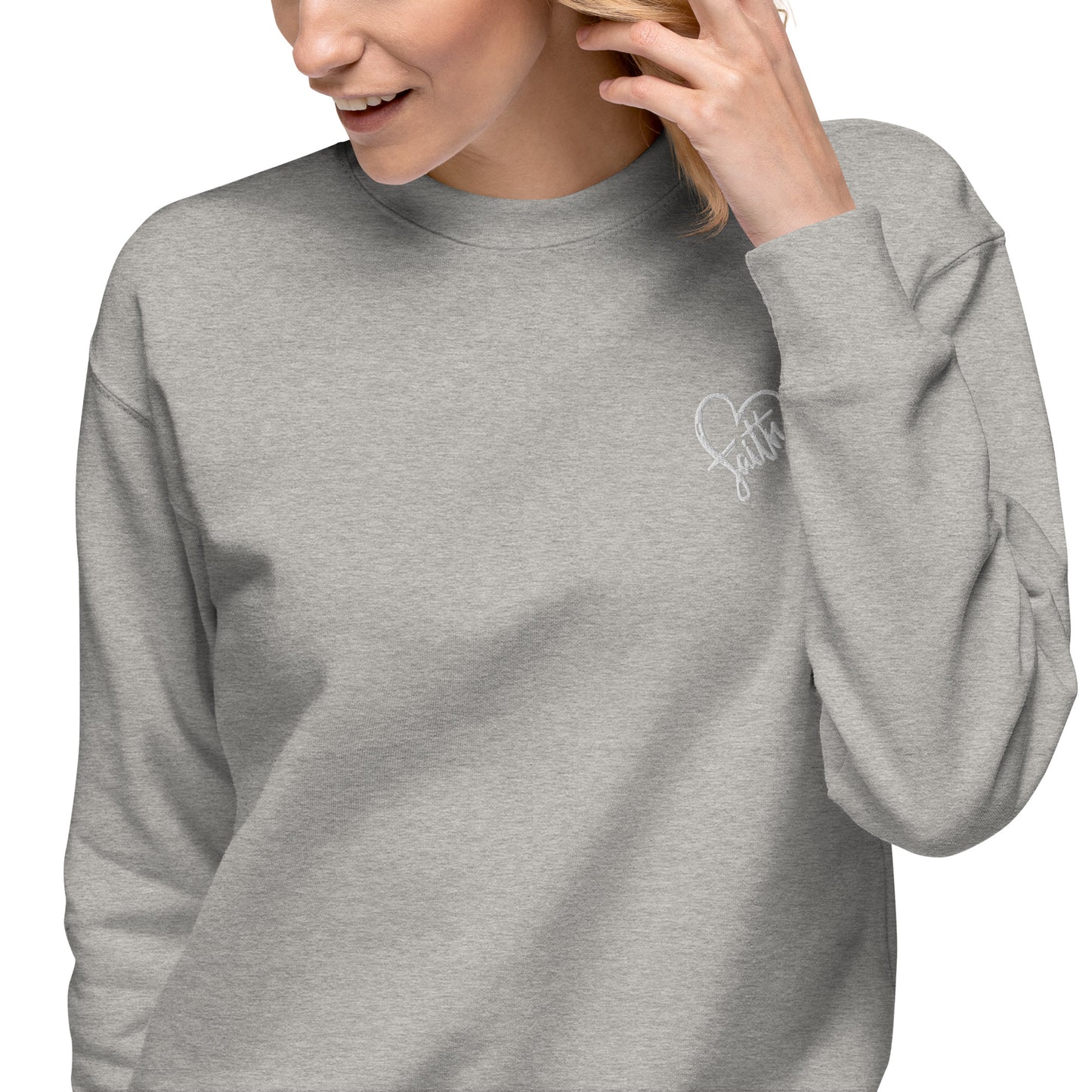 Faith Lane embroidered unisex premium sweatshirt