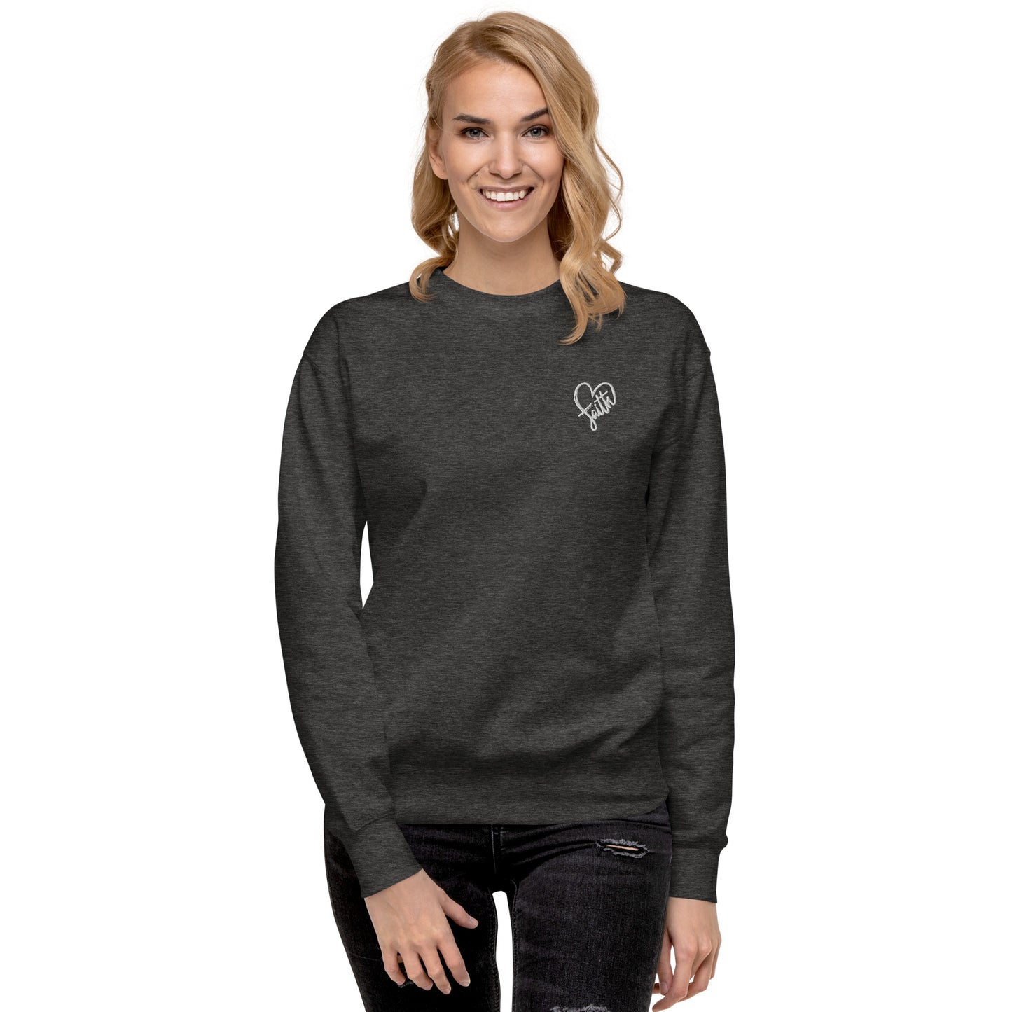 Faith Lane embroidered unisex premium sweatshirt