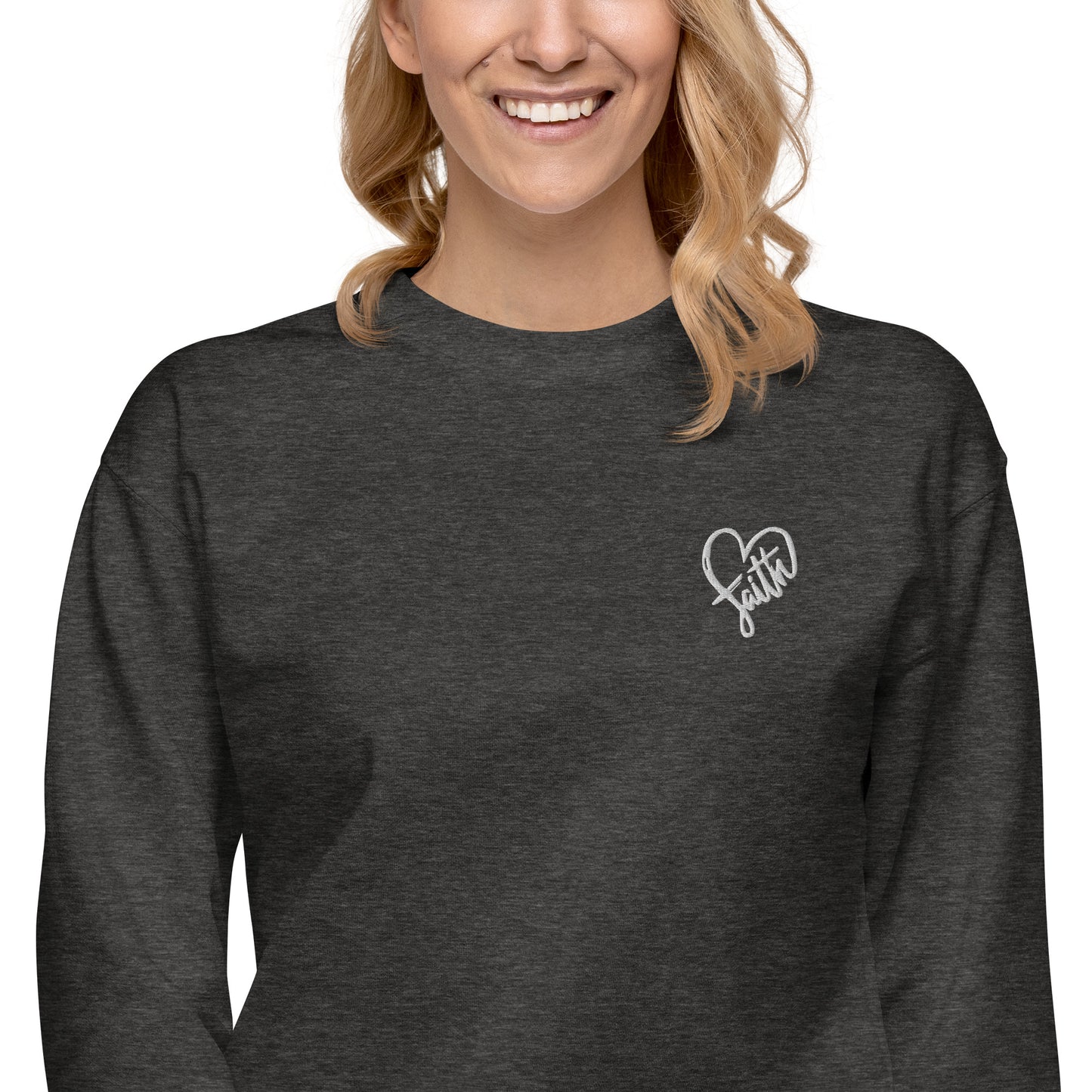 Faith Lane embroidered unisex premium sweatshirt