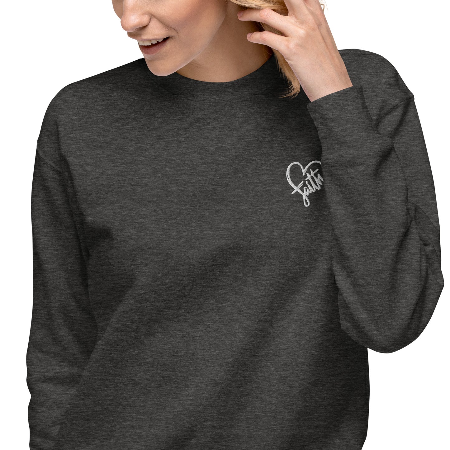 Faith Lane embroidered unisex premium sweatshirt