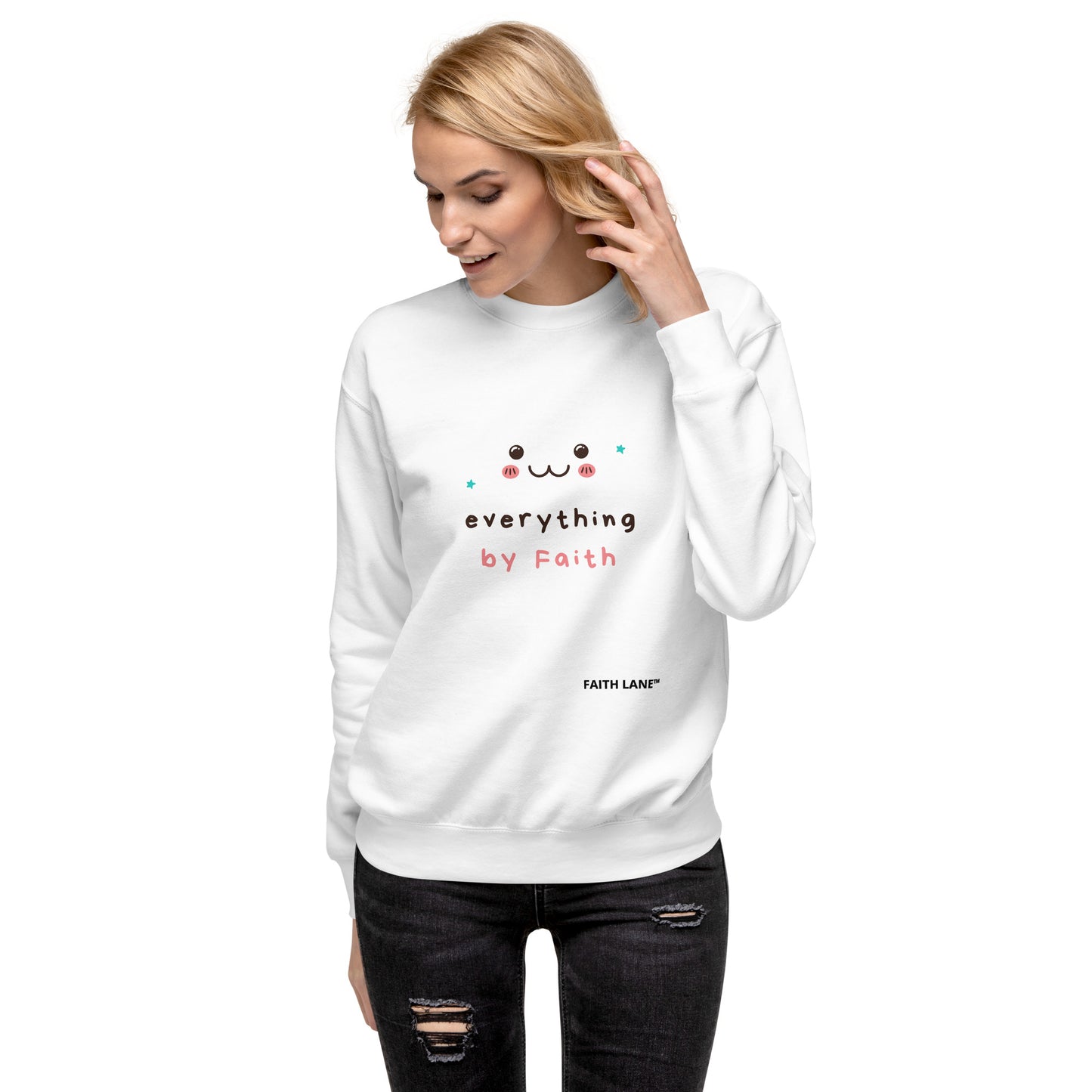 Faith Lane Gear unisex premium sweatshirt - Everything by faith