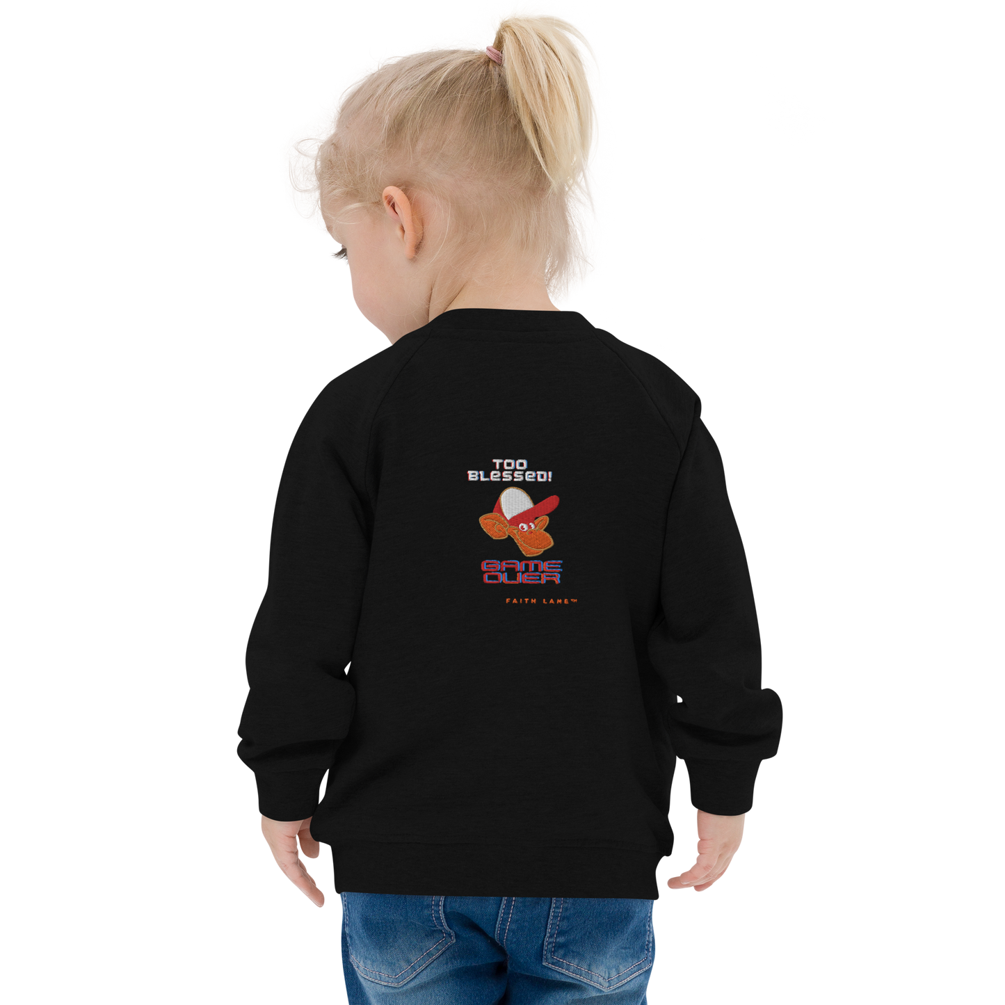 Faith Lane Baby Organic Bomber Jacket - Too Blessed Game Over