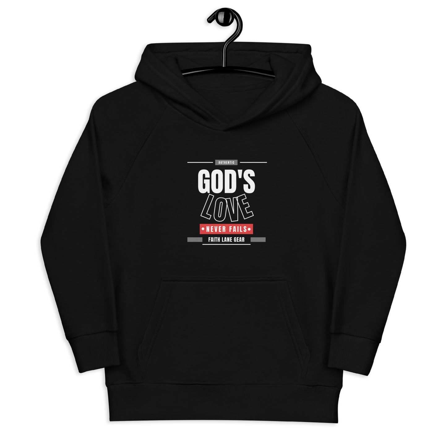 Faith Lane Kids Hoodie - God's Love Never Fails