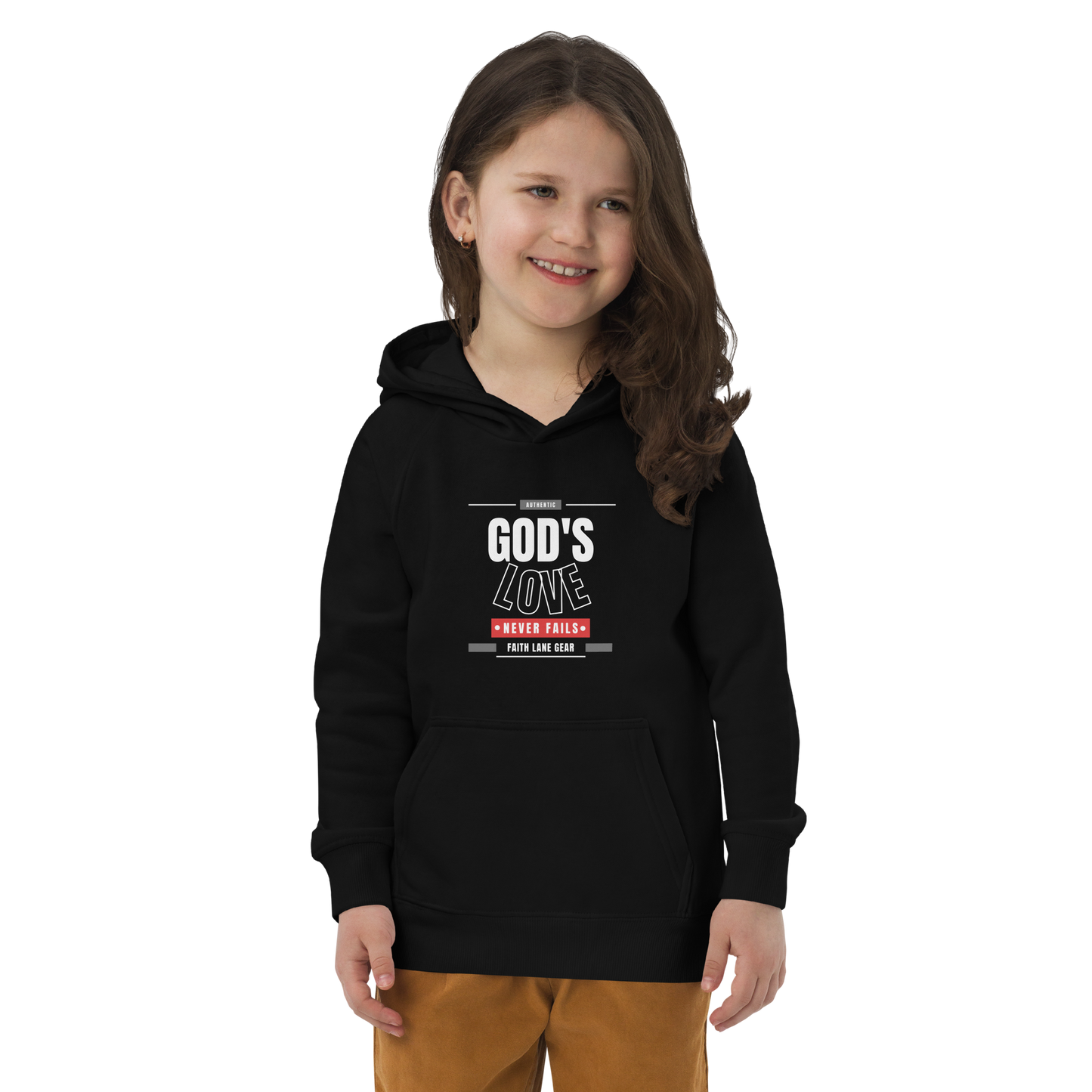 Faith Lane Kids Hoodie - God's Love Never Fails