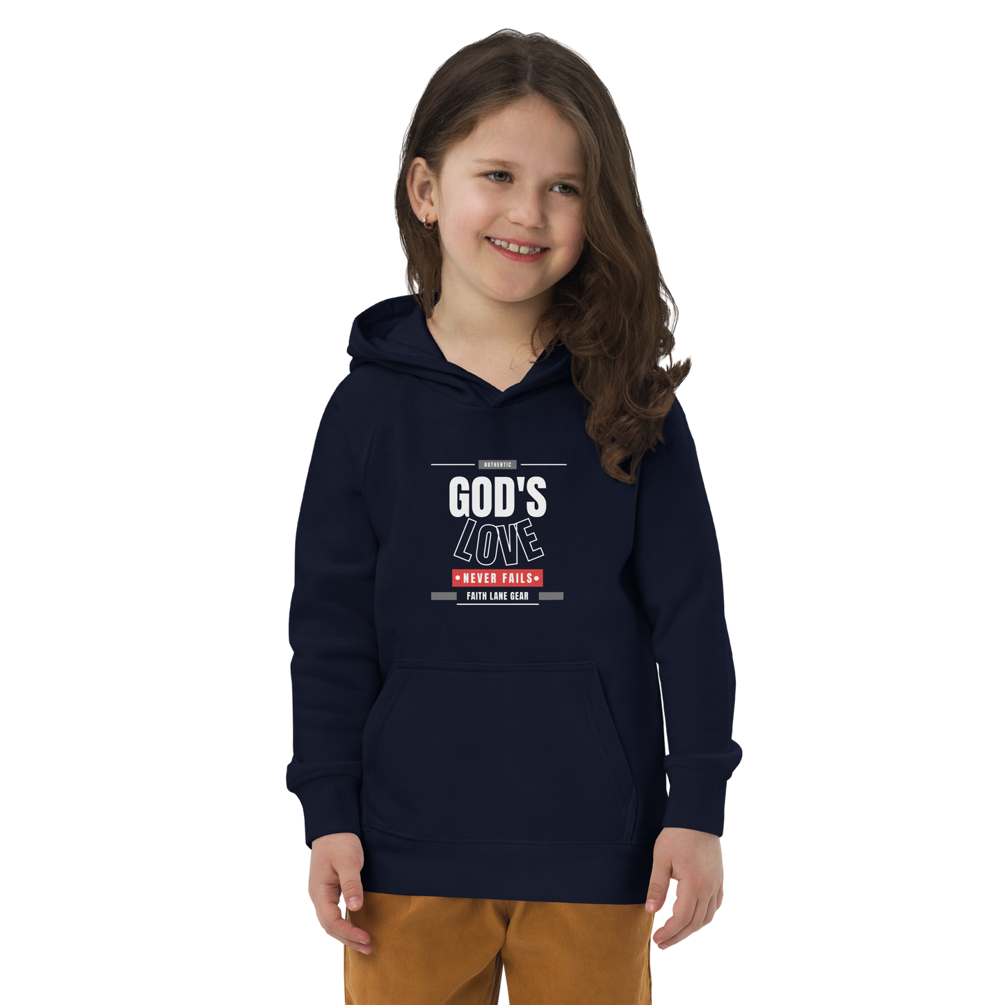 Faith Lane Kids Hoodie - God's Love Never Fails