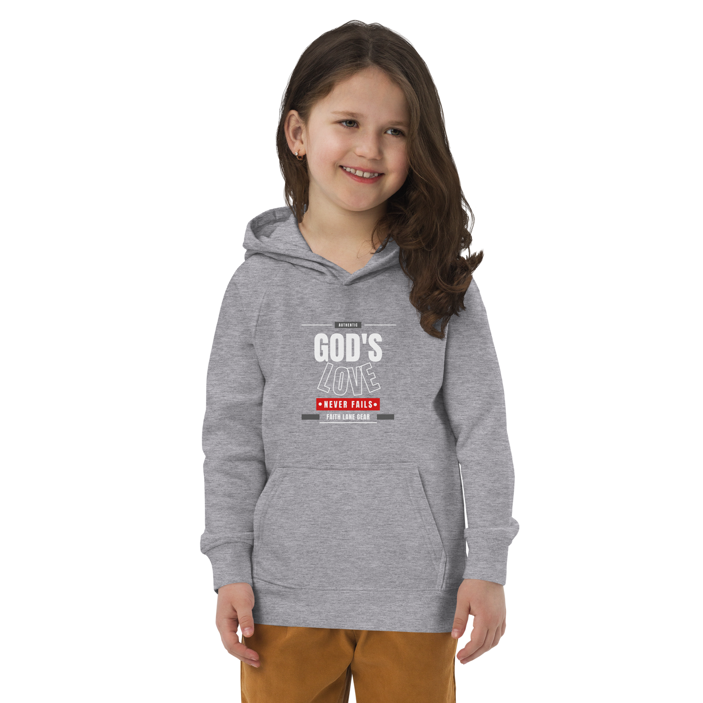 Faith Lane Kids Hoodie - God's Love Never Fails