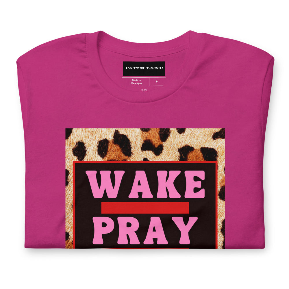 Faith Lane Short-Sleeve Unisex T-Shirt - Wake Pray Slay