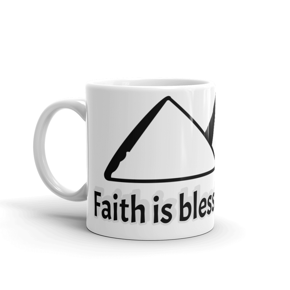 Faith Lane White Glossy Mug - Faith Is A Blessed Armor